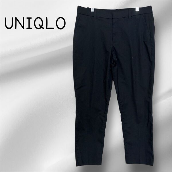 UNIQLO ユニクロ クロップドパンツ ストレッチ 黒 【67】