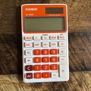 CASIO 電卓 SL-300B オレンジ