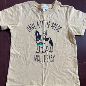 3can4on フレンチブルドッグ柄Tシャツ 110cm