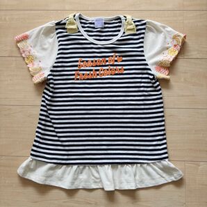 axes femme 袖のフルーツ柄が可愛いトップス 140サイズ