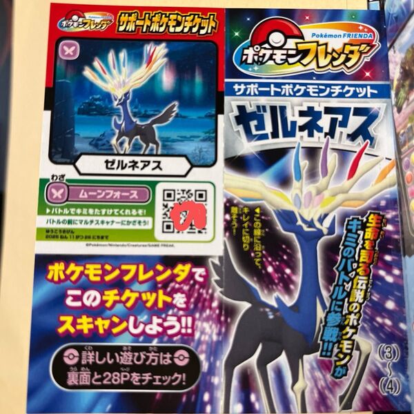 コロコロコミック サポートポケモンチケット ポケモンフレンダ ゼルネアス 2025 8月号