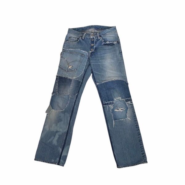 BLUE BLUE ブルーブルー HRM ハリウッドランチマーケット デニムパンツ パッチワーク ジーンズ