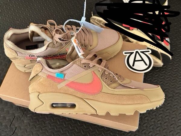28.5cm NIKE AIR MAX 90 OFF WHITE 60000円→