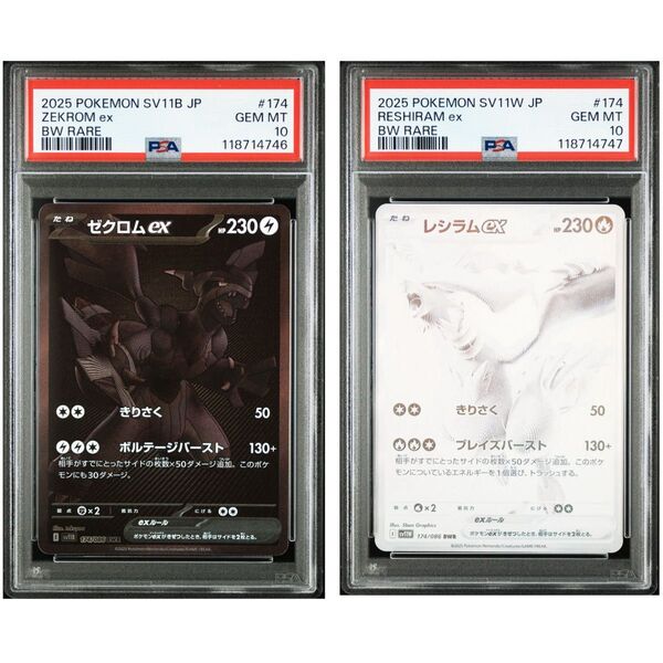 ポケモンカード ゼクロム レシラム BWR 連番 PSA10