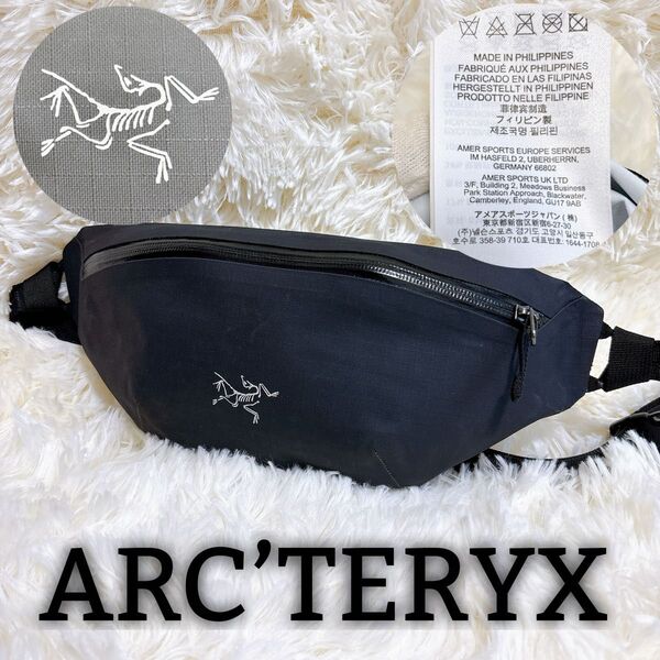 【極美品】正規品 ARC'TERYX アークテリクス ウエスト ボディバッグ ボディバッグ ブラック 黒 ウエストバッグ