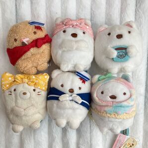 すみっコぐらし しろくま とんかつ ねこ てのりぬいぐるみセット ぬくぬく湯ごもり ぺんぺんアイスクリーム マリンごっこ