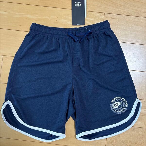 新品 アンブロ ハーフパンツ プラクティスパンツ ネイビー 130