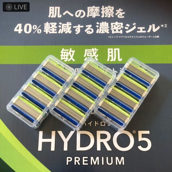 シック ハイドロ5 プレミアム 敏感肌用 替刃12個