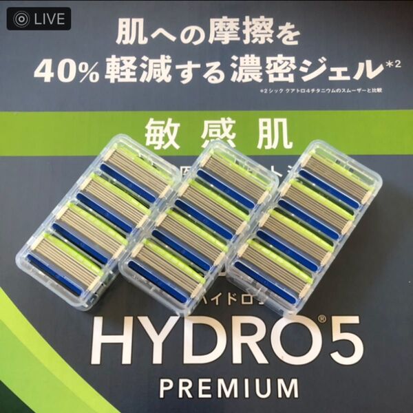 シック ハイドロ5 プレミアム 敏感肌用 替刃12個