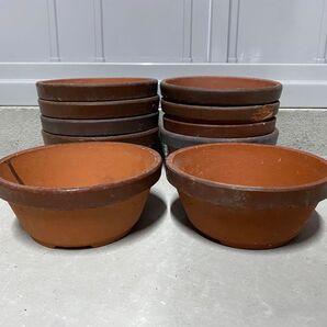 植木鉢 素焼き 5号 10点セット 小品盆栽 観葉植物 多肉植物 山野草 草花 花 雑木 松盆栽 松柏 盆栽 ガーデニング 盆栽鉢