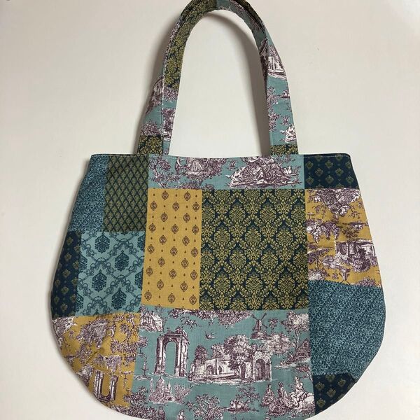 パッチワーク風 トートバッグ ハンドメイド