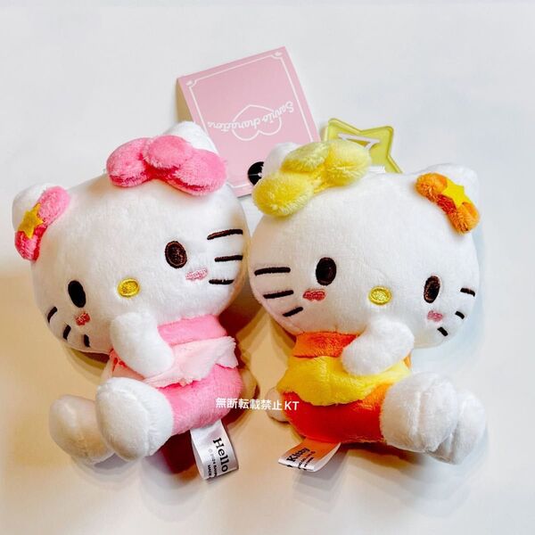 未使用品★ ハローキティ ミミィ マスコットチャーム 双子座 ふたご座 キティちゃん ミミィちゃん