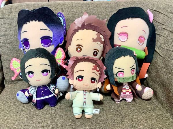鬼滅の刃 ぬいぐるみ 6体 炭治郎 しのぶ ねずこともぬい 胡蝶カナエ