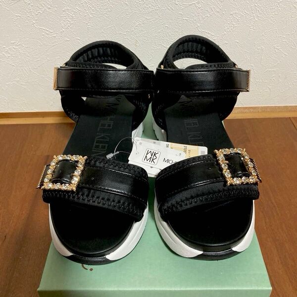 エムケーミッシェルクラン MK MICHELKLEIN ビジュー付きレディース サンダル スポーツサンダル☆新品