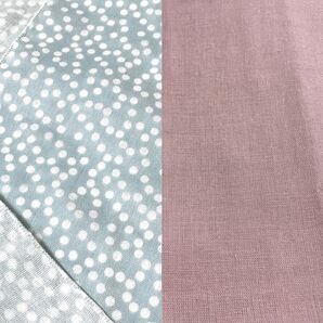 ランダムドット ライトブルー 無地 くすみピンク 2枚セット