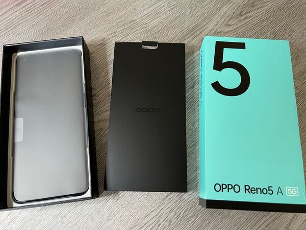 未使用品 SIMフリー OPPO Reno5 A メモリー6GB ストレージ128GB シルバーブラック