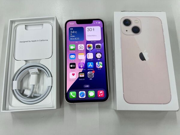 中古 SIMフリー iPhone 13 mini 128GB MLJF3J/A ピンク 一括購入品