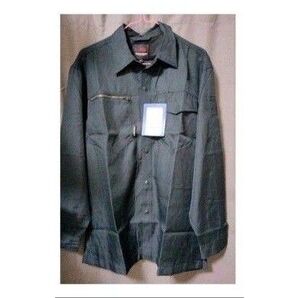 新品未使用 ひんやり 冷感長袖シャツ 作業着 長袖作業シャツ 作業服 上 吸水速乾 ネイビー (紺)サイズ LL