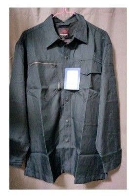 新品未使用 作業着 長袖作業シャツ 作業服 上吸水速乾 冷感長袖シャツ ネイビー (紺) 5L