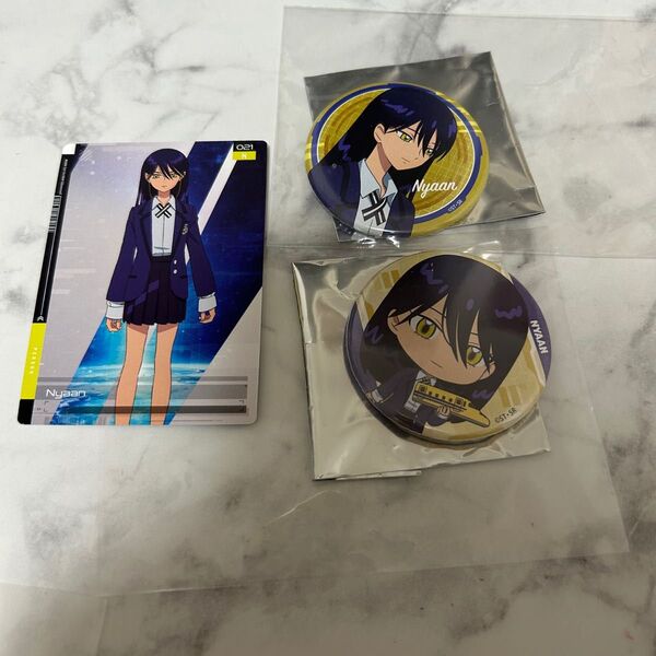 ガンダム ジークアクス ニャアン 缶バッジ カード カードダス 推し旅 アニメイト
