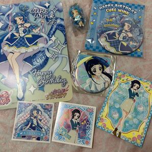 キュアウインク バースデー ポストカード キミとアイドルプリキュア 缶バッジ ガチャ スイング なないろレインドロップ