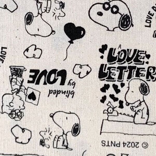 ピーナッツ 生地 布地 スヌーピー 2024 ラブ LOVE 生地幅×38cm