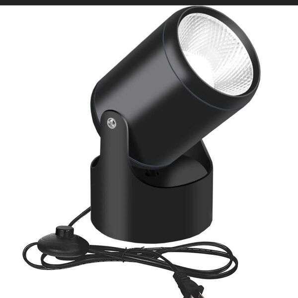 YC LED スポットライト コンセント 卓上 12W 間接照明 フロアライト フロアスタンド照明 ブラック 昼光色