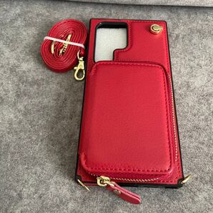 Galaxy S23 Ultra スマホケースSamsung レッド 紅色