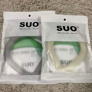 SUO ネッククーラー 2個セット 28℃ ブラック ベージュ