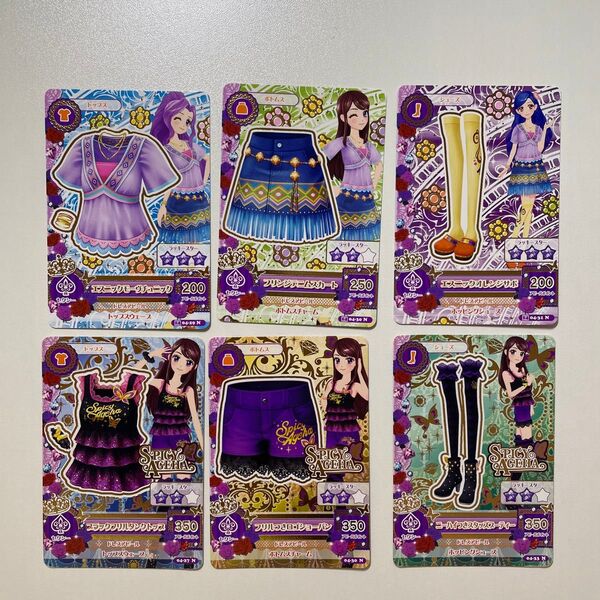 アイカツ! カード 紫吹蘭 神崎美月 コーデセット 6枚