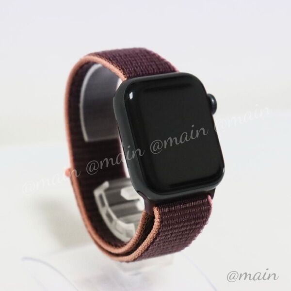Apple Watch 38/40/41mm スポーツループ バンド ピンク 時計 レディース 可愛い アップルウォッチ
