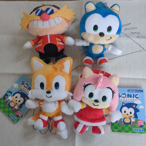 SONIC&FRIENDS ソニック&フレンズ マスコット ぬいぐるみ セガ ソニック・ザ・ヘッジホッグ