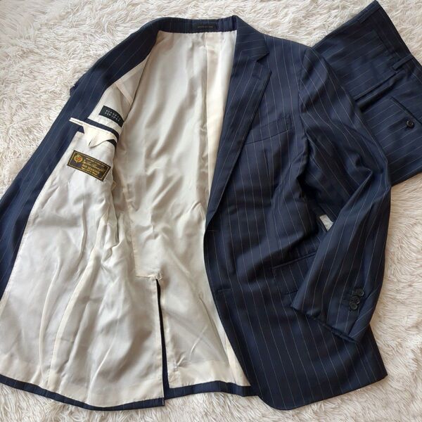 LoroPiana ロロピアーナ BARNEYS NEWYORK バーニーズニューヨーク セットアップスーツ ストライプ XL 紺