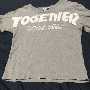 TOGETHER ロゴTシャツ グレー 150