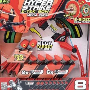 ジング(ZiNG) ハイパーストライク Z-TEK BOW メガパック ボウ+吸盤アロー+ホイッスルアローセット ターゲット付き
