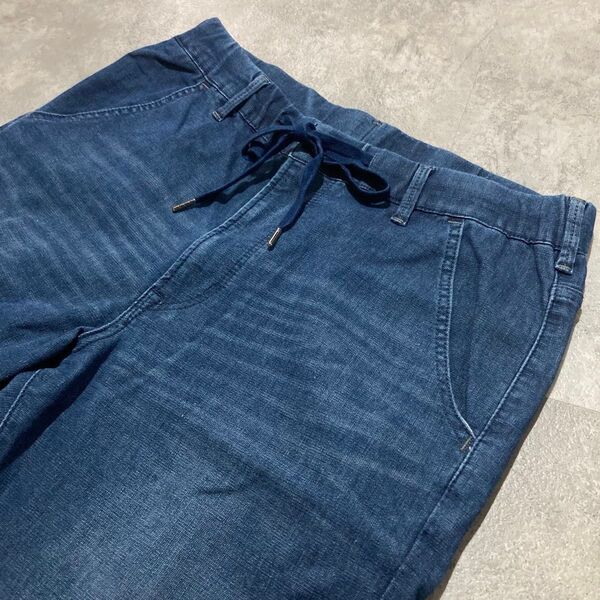 【EDWIN JERSEYS】エドウィンジャージーズ 春夏向け クロップドデニムパンツ イージーパンツ Mサイズ ストレッチ