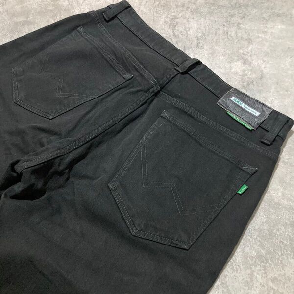 【EDWIN】エドウィン F403 レギュラーストレート ストレッチデニムパンツ ブラック 34インチ ジーンズ ジーパン