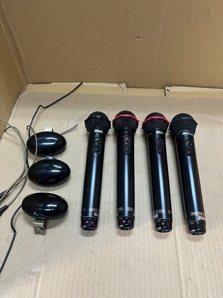 BMB ワイヤレスマイク 4本セット 受信機3個