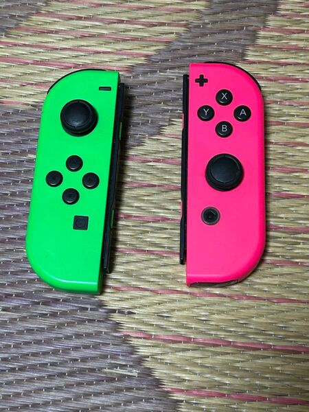 ニンテンドースイッチ ジョイコン 左右セット グリーン ピンク ジャンク品