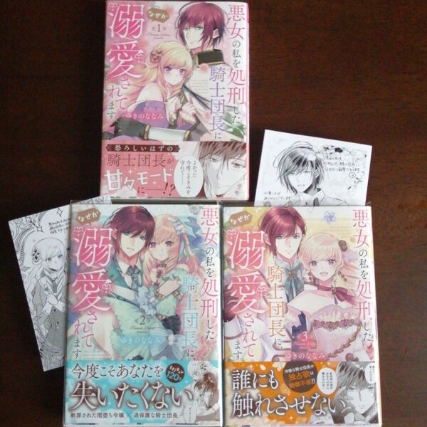 ゆきのななみ「悪女の私を処刑した騎士団長に、なぜか溺愛されてます」3冊セット