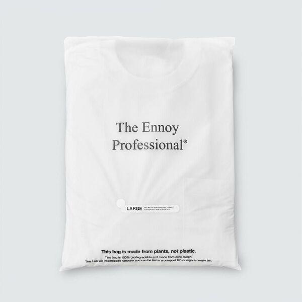 The Ennoy Professional POCKET & CREW 2PACK SS T-SHIRT (WHITE)