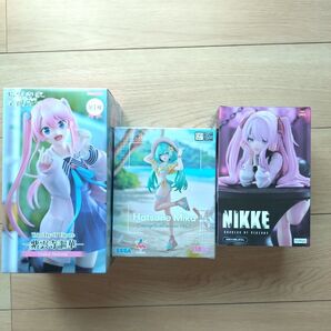 N紫雲寺謳華 IKKE ヌードルストッパーユニ 初音ミク フィギュア 3点セット『新品未使用未開封』