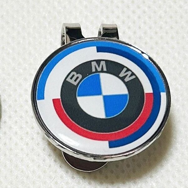 BMW50thロゴ ゴルフマーカー マグネット台座 ハットクリップ