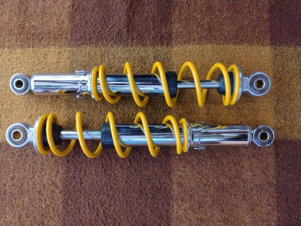 スーパーカブ C125 荒巻 リアサスペンション イエロー 320mm リア サス 荒巻 ショック dax モンキー ホンダ