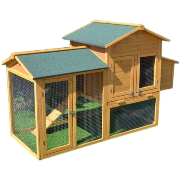 鳥かご 屋外木製鶏小屋 屋外 木製 鳥ケージ大型 ワイヤーメッシュ 卵パック 複数のドア付き 防雨 産卵 アウトドア