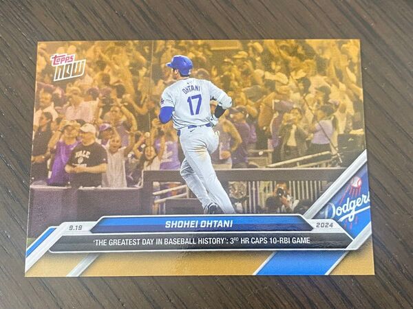 大谷翔平 topps now ボーナスカード 3HR 50/50達成試合 RTOD 2024 ドジャース MLB