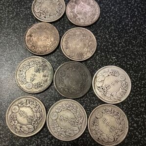 旭日50銭銀貨 10枚