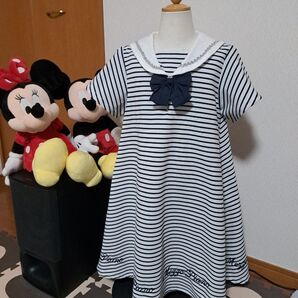 mezzo piano ボーダーワンピース 140 美品