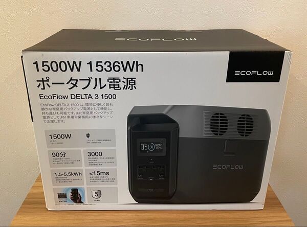 新品 EcoFlow ポータブル電源 DELTA 3 1500 1536Wh