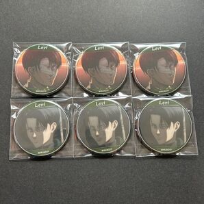 進撃の巨人 場面写缶バッジ リヴァイ 6点